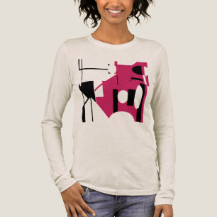 T-shirt En Tri-matière Formes géométriques noires bordeaux Abstrait MCM L