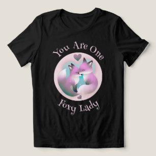 T-shirt En Tri-matière Foxy Lady   Couple Fox Kissing Valentines Noir