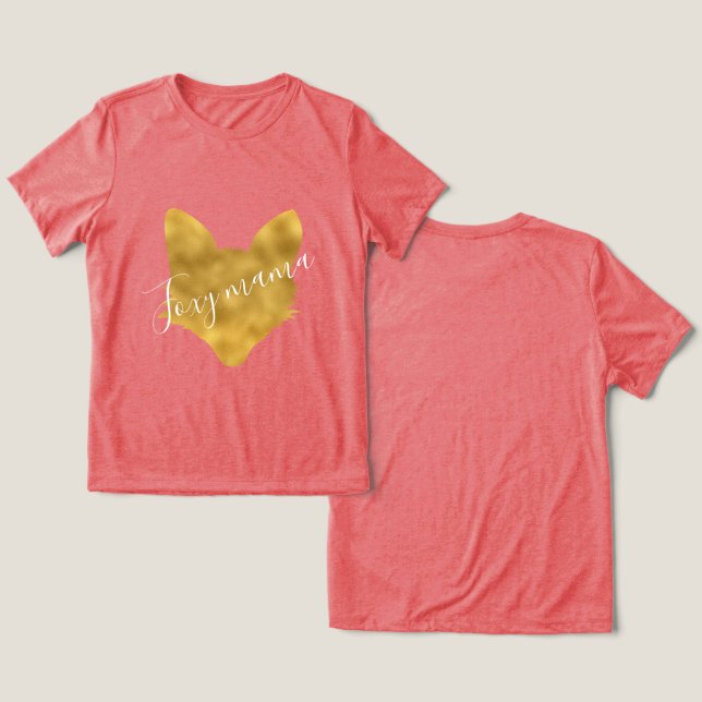 T-shirt En Tri-matière Foxy Mama Gold Fox (Design Recto & Verso)