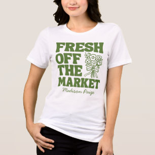 T-shirt En Tri-matière Fraîchement Sortie du Marché Réception de Mariage 