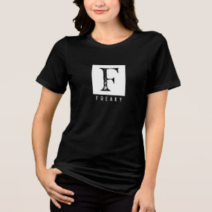 T-shirt En Tri-matière Freaky Bold Typographie noir et blanc