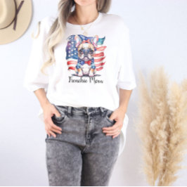T-shirt En Tri-matière Frenchie Bulldog Mom Patriotic USA Flag