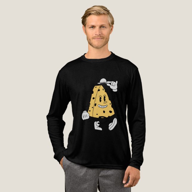 T-shirt En Tri-matière Fromage rétro avec Casquette (Recto complet)