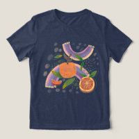 fruit d'orange d'été géométrique