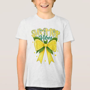 T-shirt En Tri-matière Fruits Tropiques Citron Cute Coquette Bows Summer 