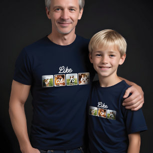 T-shirt En Tri-matière Fun Périodique Éléments de table Comme Père Comme 