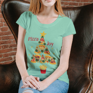 T-shirt En Tri-matière Fun Pizz'a Joie Pizza Arbre de Noël