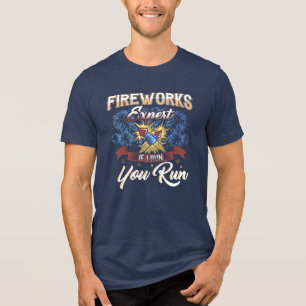 T-shirt En Tri-matière Fundy Fireworks Expert Run Si J'Exécute L'Indépend