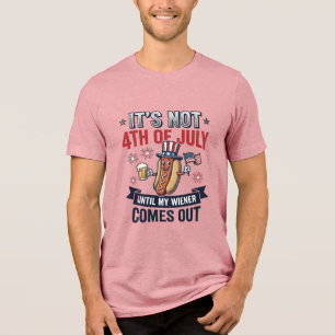 T-shirt En Tri-matière Funny 4th Of July Hot Dog Vintage Patriotic Shirt_