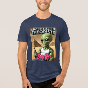 T-shirt En Tri-matière Funny Ancien Alien Bière Pyramide