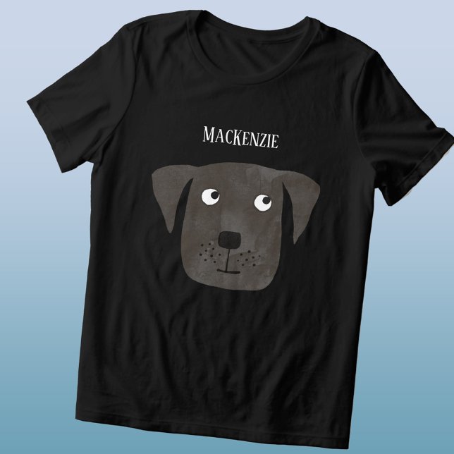 T-shirt En Tri-matière Funny Black Labrador Retriever Chien Personnalisé (Fun personalized custom name black labrador retriever dog triblend t-shirt)