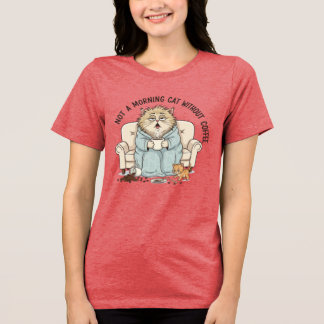 T-shirt En Tri-matière Funny Grumpy Cat Morning Coffee Illustration - Not