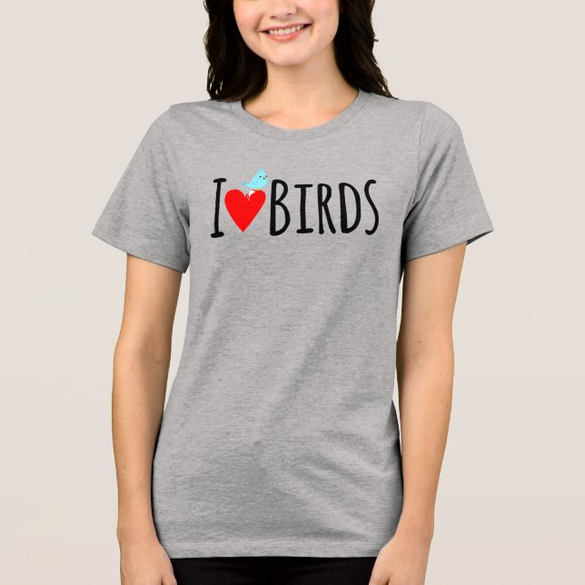 T-shirt En Tri-matière  Funny I Love Birds  (Recto)