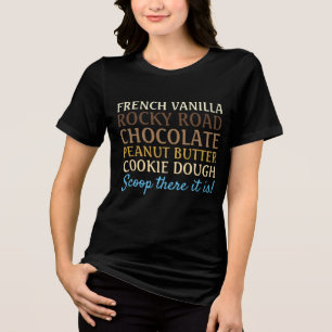 T-shirt En Tri-matière Funny Ice Cream Chanson Scoop là c'est