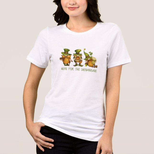 T-shirt En Tri-matière Funny Irish Gnomes Shenanigans St Patrick's Day (Recto)