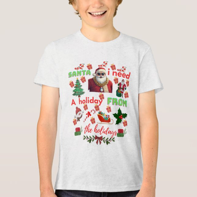T-shirt En Tri-matière Funny Santa Christmas quotes  (Recto)