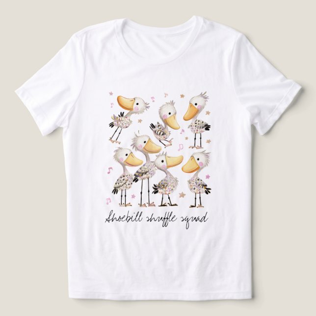 T-shirt En Tri-matière Funny Shoebill Shuffle Squad (Design Recto)