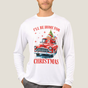 T-shirt En Tri-matière Funny Trump Santa Hat Je serai à la maison pour No