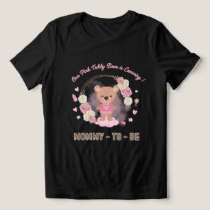 T-shirt En Tri-matière Futur Maman Ours en Peluche Rose