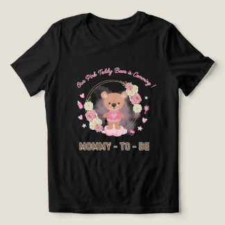 T-shirt En Tri-matière Futur Maman Ours en Peluche Rose 