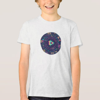 T-shirt En Tri-matière Futuristic Digital Play Button Abstract design 