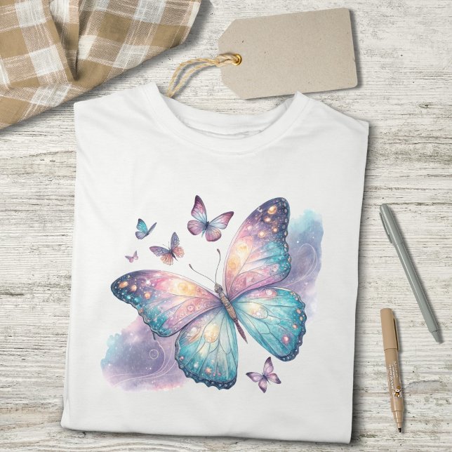 T-shirt En Tri-matière Galaxy Butterfly with Pastel Celestial Wings  (Créateur téléchargé)
