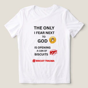 T-SHIRT EN TRI-MATIÈRE GÂTEAUX BLANCS GRAPHIQUES PEUR, HUMOUR FOODIE FEMM