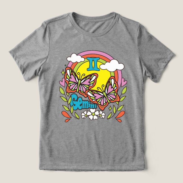 T-shirt En Tri-matière Gemini astrologie signe de naissance zodiac papill (Design Recto)