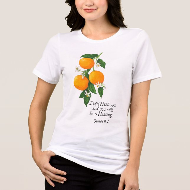 T-shirt En Tri-matière Genèse de fruits orange 12:2 (Recto)