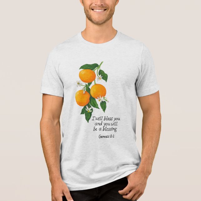 T-shirt En Tri-matière Genèse de fruits orange 12:2 (Recto)