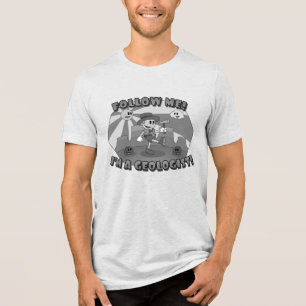 T-shirt En Tri-matière Géologue en dessin rétro