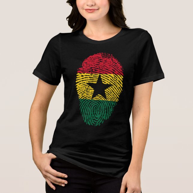 T-shirt En Tri-matière GHANA Thumb spécial cadeau Black Tourist Classic (Recto)