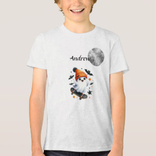 T-shirt En Tri-matière Ghost d'embarquement de patinage mignonne - chauve