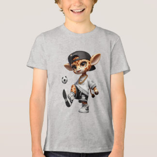 T-shirt En Tri-matière Girafe de football mignonne pour enfants