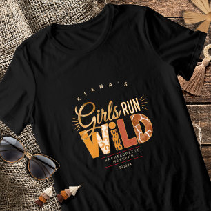 T-shirt En Tri-matière Girls Run Wild Safari Enterrement de Vie de Jeune