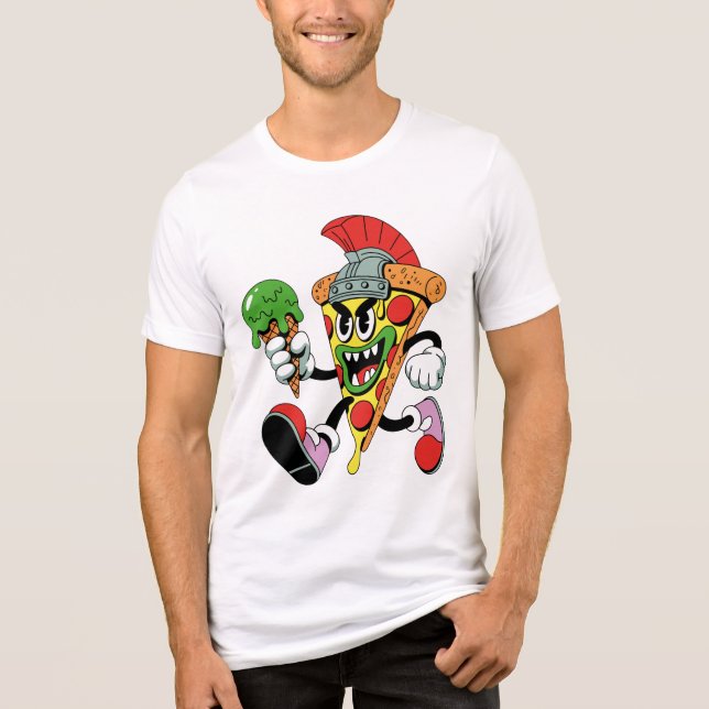 T-shirt En Tri-matière Gladiator Pizza Slice Italien Brainrot Hommes (Recto)