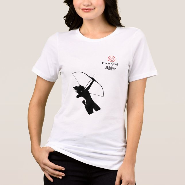 T-shirt En Tri-matière Goal Digger T-Shirt – Motivational Daisy Graphic  (Recto)