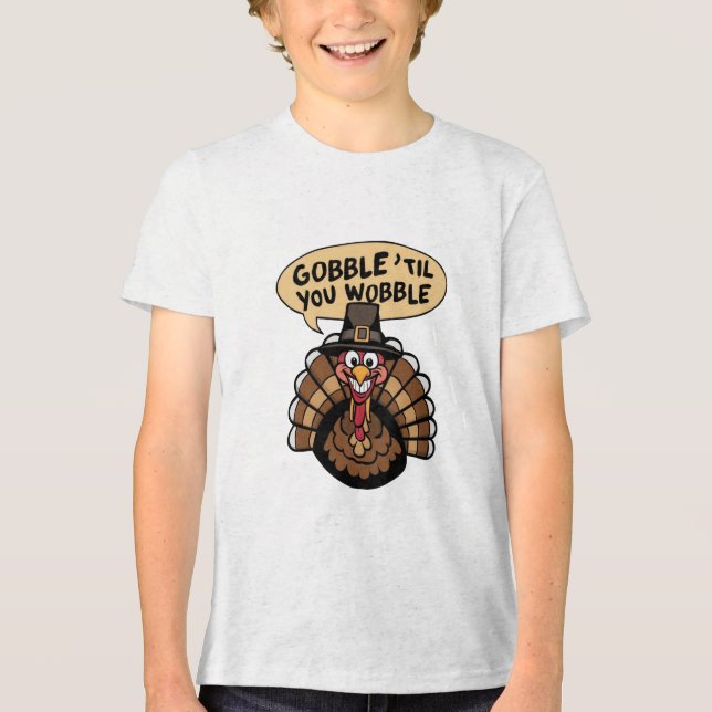 T-SHIRT  EN TRI-MATIÈRE GOBBLE 'JUSQU'À CE QUE VOUS OBSERVEZ (Recto)