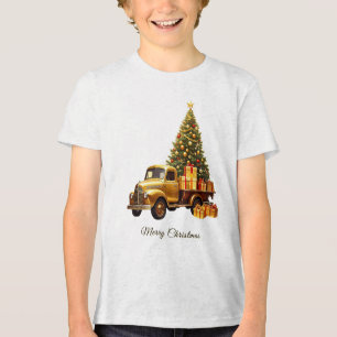 T-shirt En Tri-matière Gold Truck Christmas Tree Holiday