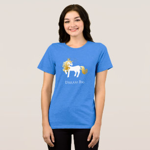 T-shirt En Tri-matière Gold White Unicorn Dream