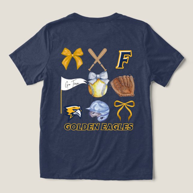 T-shirt En Tri-matière Golden Eagles Softball Spirit Shirt  (Design Verso)