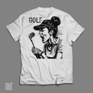 T-shirt En Tri-matière Golfette Hurleuse Féroce - Femme Drôle et Intense