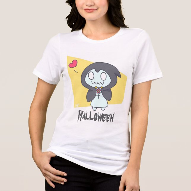 T-shirt En Tri-matière Gost girl Halloween T-shirt (Recto)