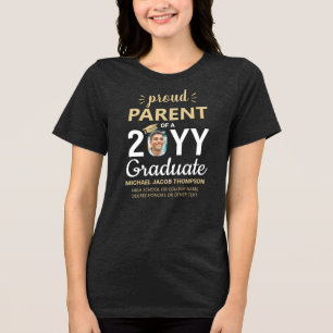 T-shirt En Tri-matière Graduate Photo Fière Classe Parent Année Diplôme