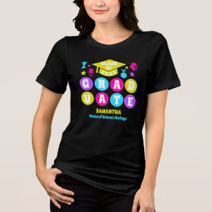 T-shirt En Tri-matière Graduation Retro Neon personnalisée