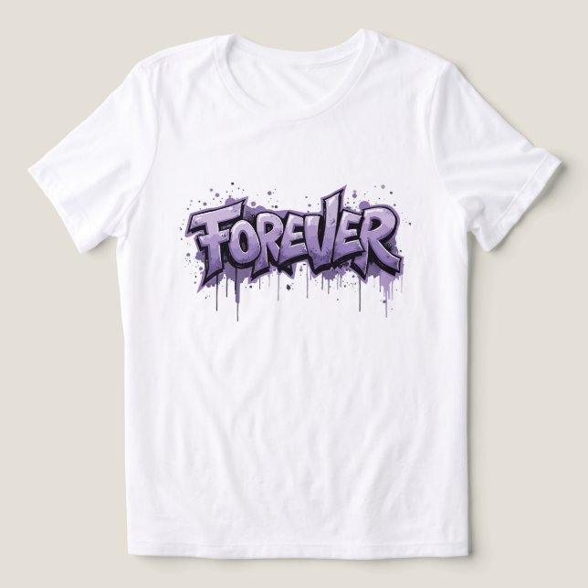 T-shirt En Tri-matière Graffiti Lavender Infinity "FOREVER" (Design Recto)