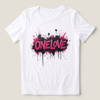T-shirt En Tri-matière Graffiti rose chaud "ONELOVE"