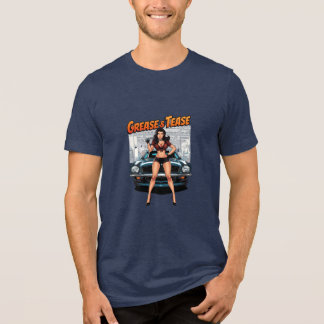 T-shirt En Tri-matière Graisse & Tease – Fille de pin-Up Hot Rod