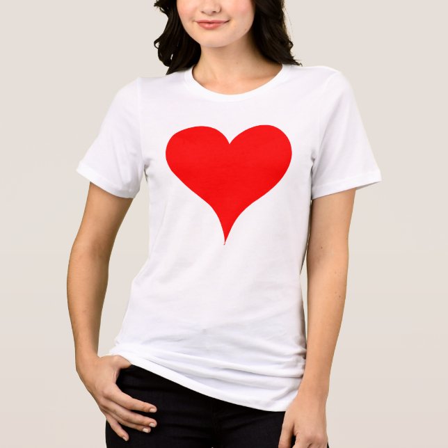 T-shirt En Tri-matière Grand Coeur rouge (Recto)