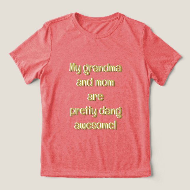 T-shirt En Tri-matière Grand-mère et maman sont dynamiques Duo (Design Recto)